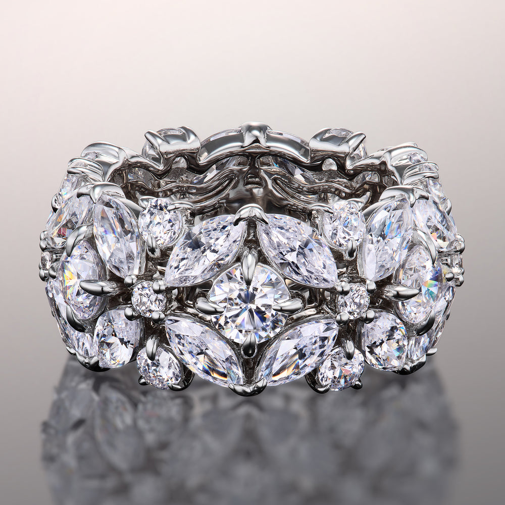 The Waterhouse Eternity Ring with 18KT White Gold / Natural / 9 1/2 Cut Diamond in 14KT White Gold / Natural / 9 1/2 view 2
