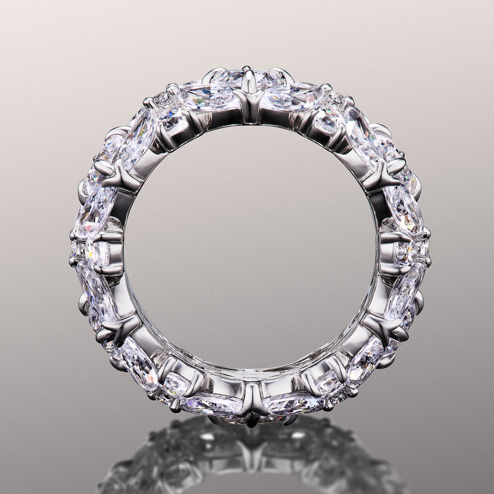 The Waterhouse Eternity Ring with 18KT White Gold / Natural / 9 1/2 Cut Diamond in 14KT White Gold / Natural / 9 1/2 view 3
