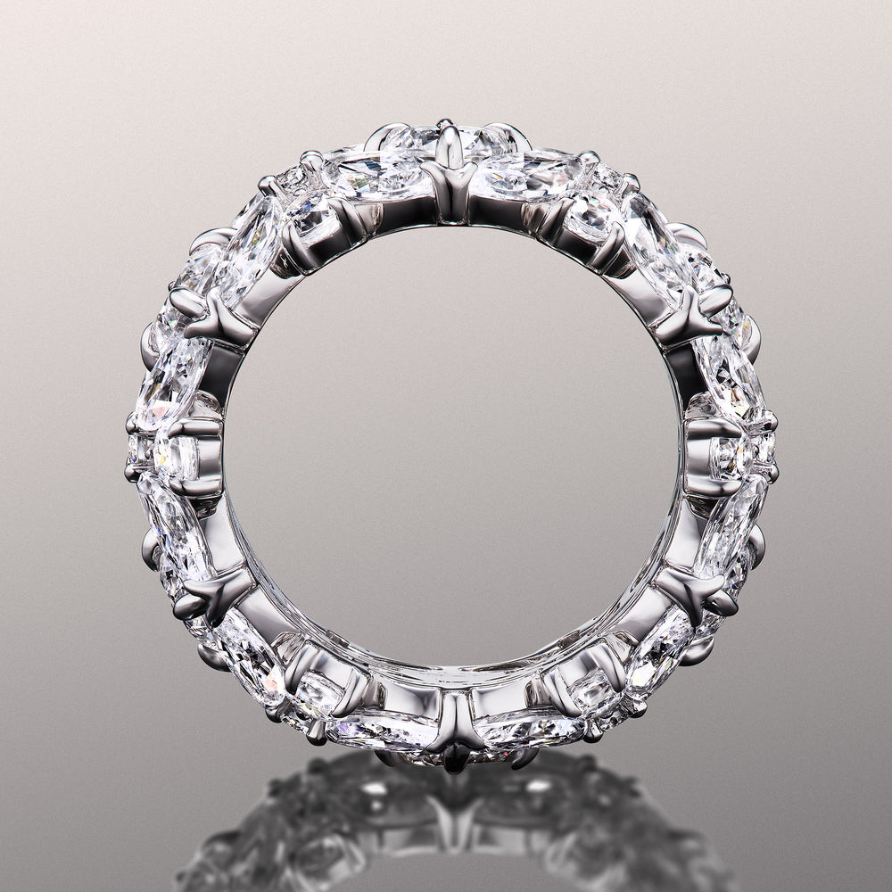The Waterhouse Reserve Eternity Ring with Platinum / Natural / 9 1/2 Cut Diamond in 14KT Platinum / Natural / 9 1/2 view 2
