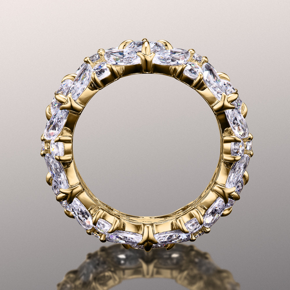 The Waterhouse Reserve Eternity Ring with 18KT Yellow Gold / Natural / 9 1/2 Cut Diamond in 14KT Yellow Gold / Natural / 9 1/2 view 2
