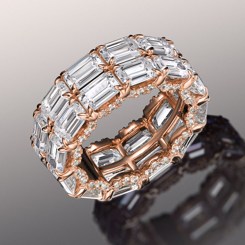 The Twombly Reserve Eternity Ring with 18KT Rose Gold / Natural / 13 7/8 Cut Diamond in 14KT Rose Gold / Natural / 13 7/8 view 2
