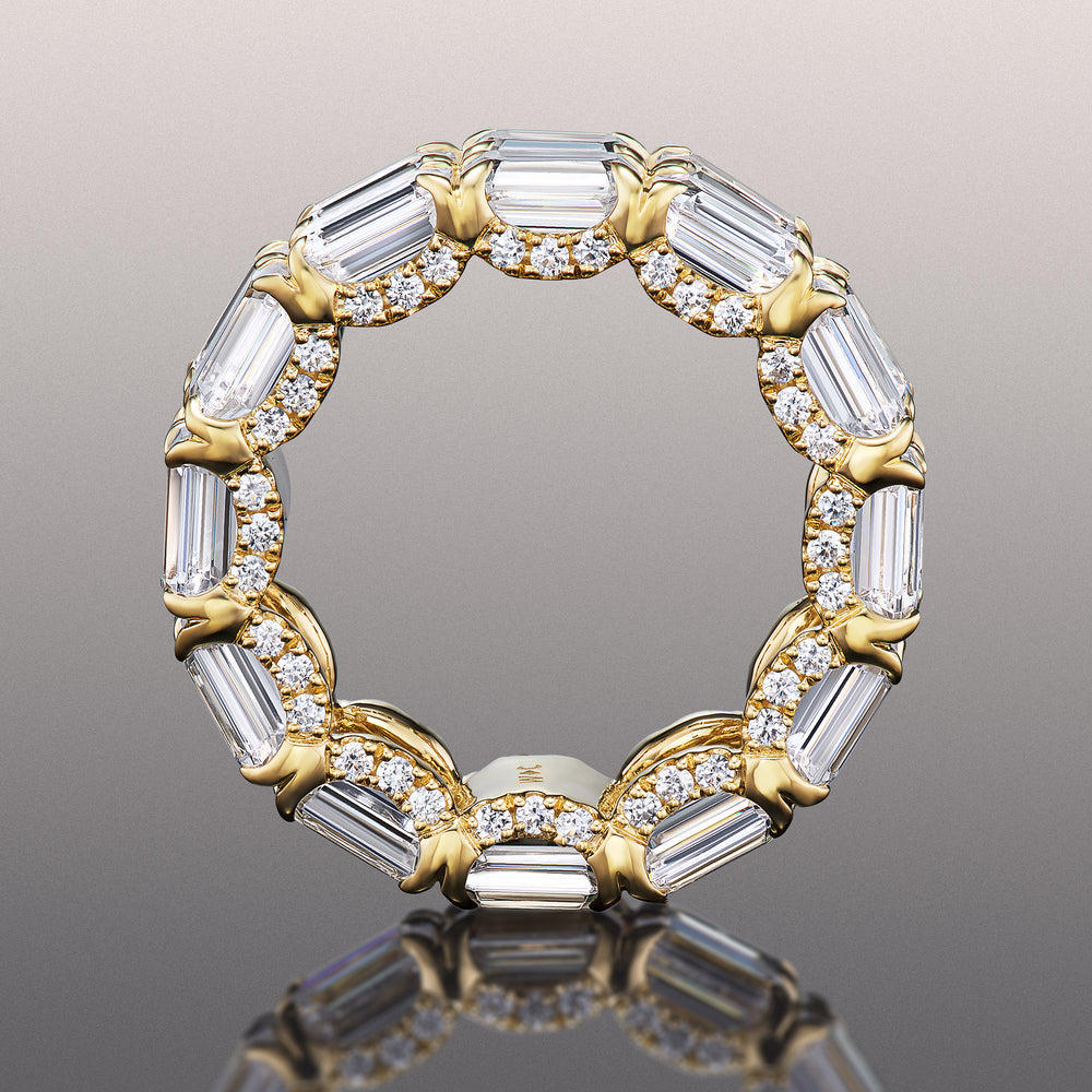 The Twombly Reserve Eternity Ring with 18KT Yellow Gold / Natural / 13 7/8 Cut Diamond in 14KT Yellow Gold / Natural / 13 7/8 view 2
