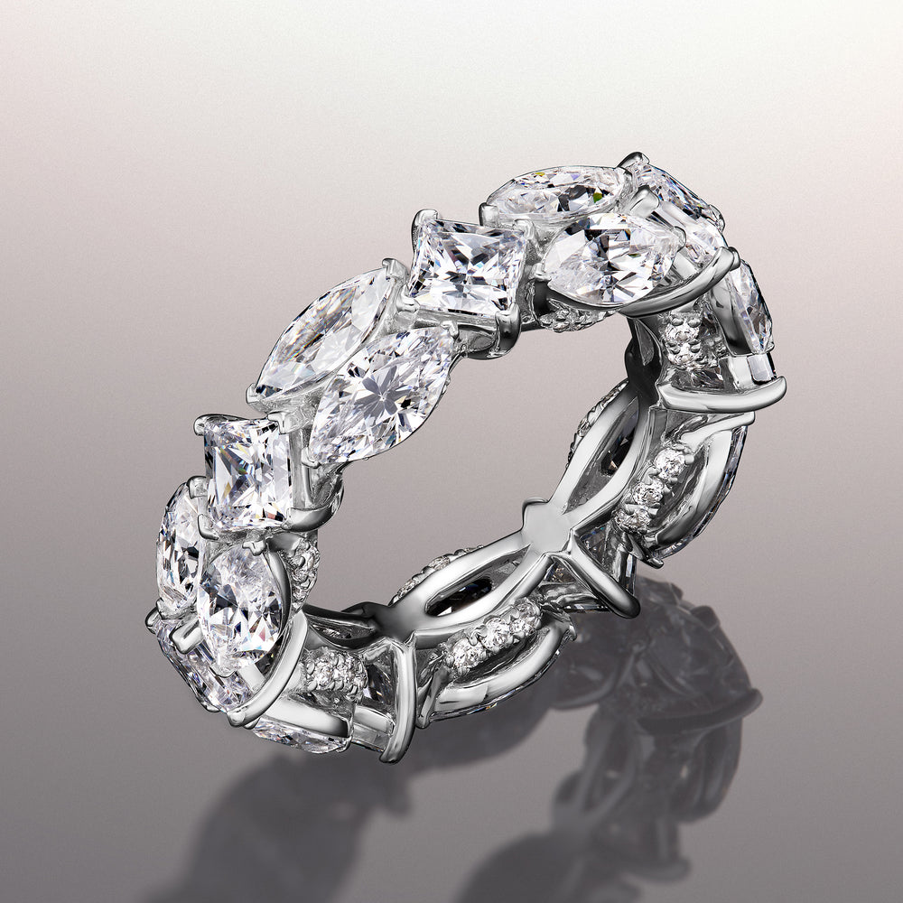 The Renoir Eternity Ring with 18KT White Gold / Lab / 9 5/8 Cut Diamond in 14KT White Gold / Lab / 9 5/8 view 1
