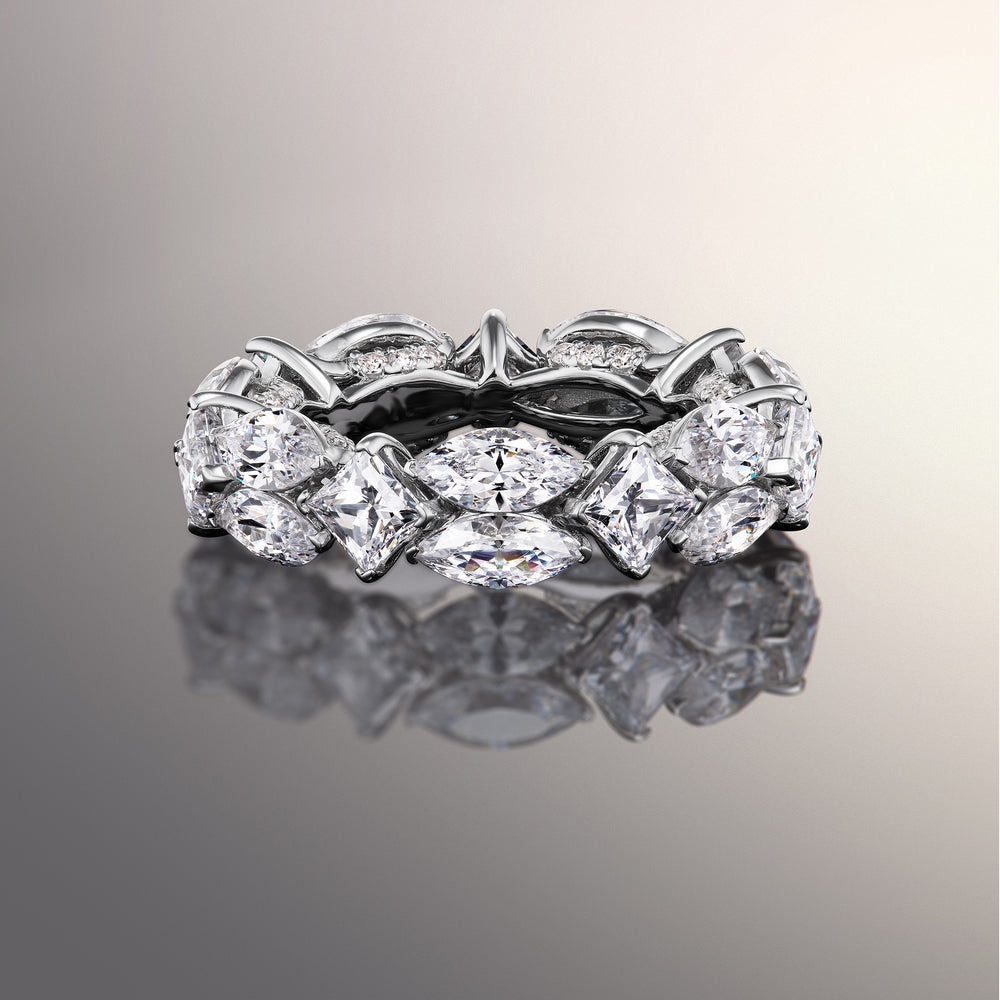 The Renoir Eternity Ring with 18KT White Gold / Lab / 9 5/8 Cut Diamond in 14KT White Gold / Lab / 9 5/8 view 2
