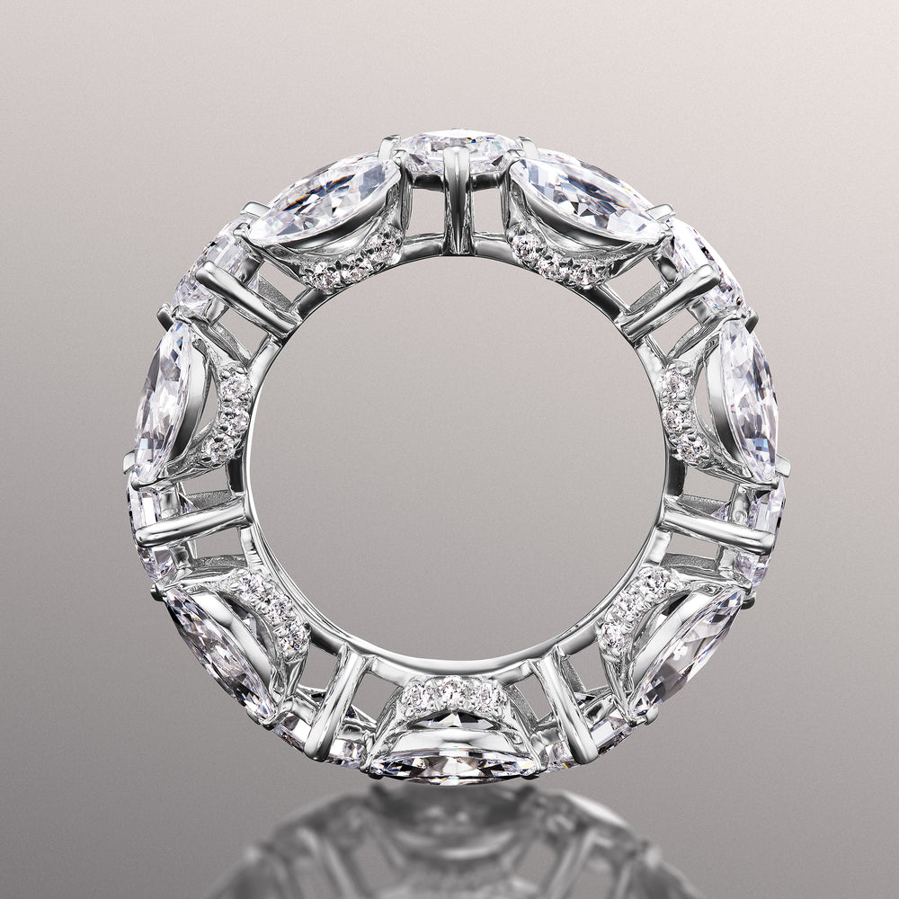 The Renoir Eternity Ring with 18KT White Gold / Lab / 9 5/8 Cut Diamond in 14KT White Gold / Lab / 9 5/8 view 3
