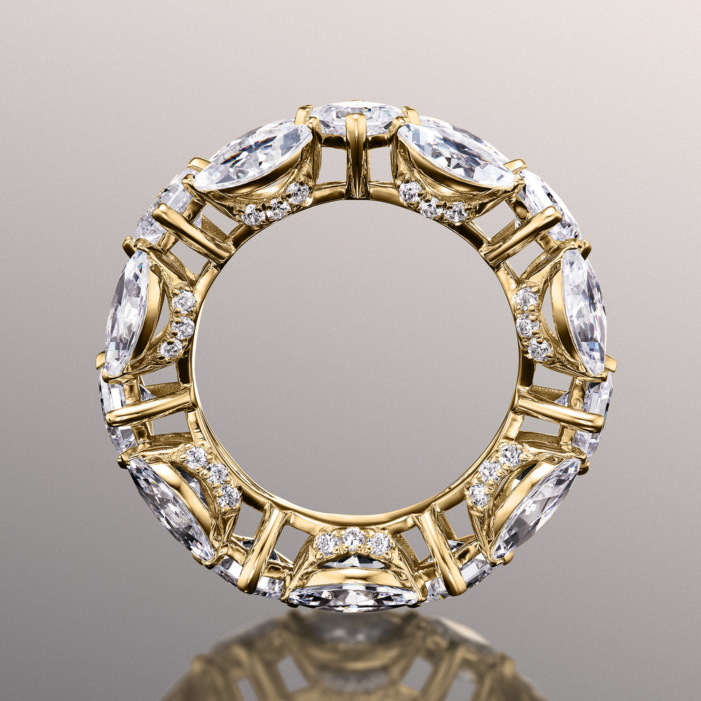 The Renoir Reserve Eternity Ring with 18KT Yellow Gold / Natural / 9 5/8 Cut Diamond in 14KT Yellow Gold / Natural / 9 5/8 view 2

