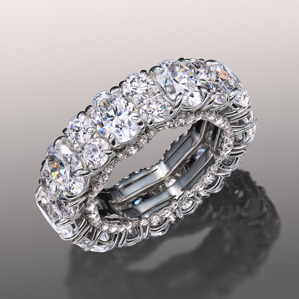 The Kusama Eternity Ring with 18KT White Gold / Lab / 15 Cut Diamond in 14KT White Gold / Lab / 15 view 1

