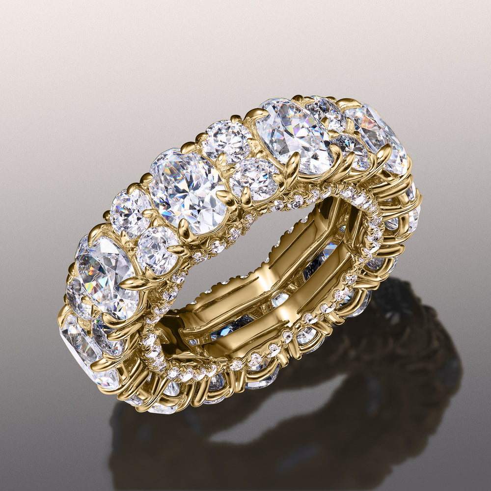 The Kusama Reserve Eternity Ring with 18KT Yellow Gold / Natural / 15 Cut Diamond in 14KT Yellow Gold / Natural / 15 view 3

