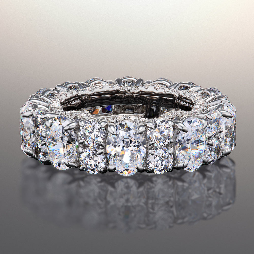 The Kusama Eternity Ring with 18KT White Gold / Lab / 15 Cut Diamond in 14KT White Gold / Lab / 15 view 2
