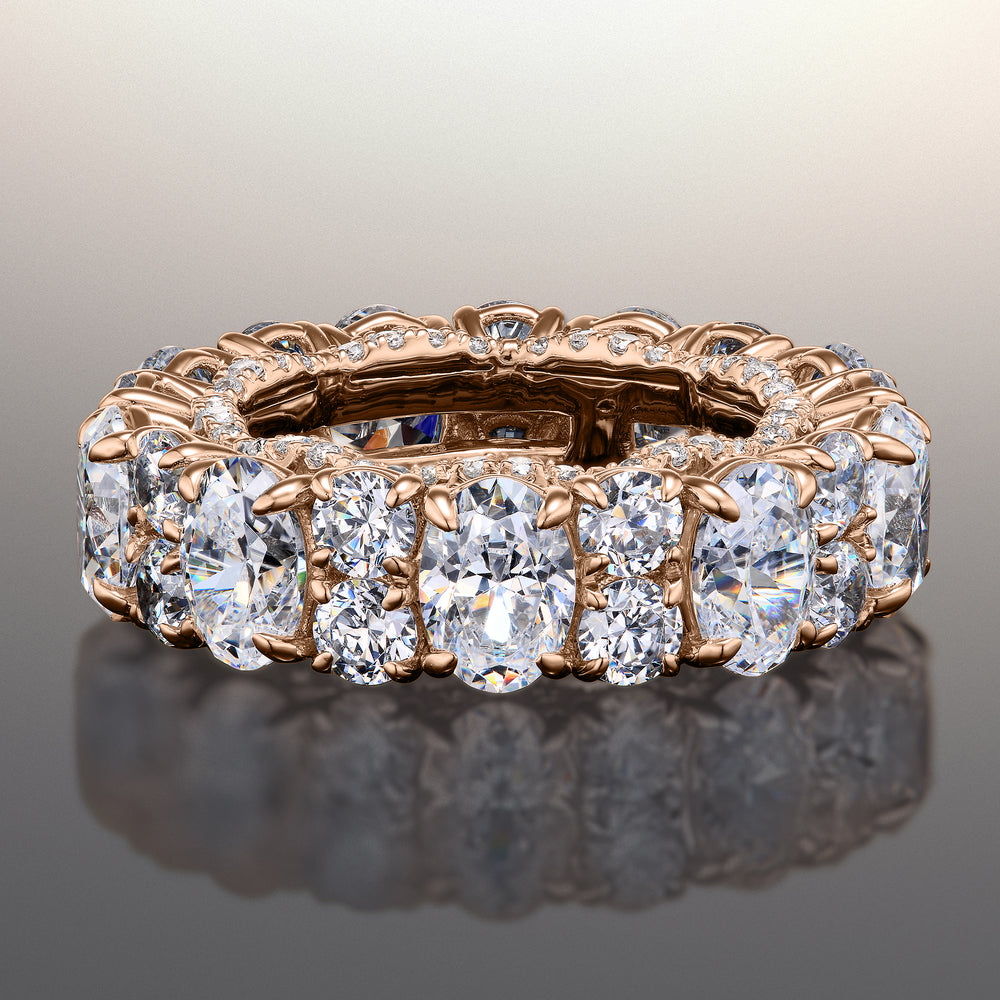 The Kusama Reserve Eternity Ring with 18KT Rose Gold / Natural / 15 Cut Diamond in 14KT Rose Gold / Natural / 15 view 1

