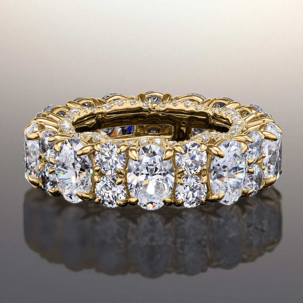 The Kusama Reserve Eternity Ring with 18KT Yellow Gold / Natural / 15 Cut Diamond in 14KT Yellow Gold / Natural / 15 view 1
