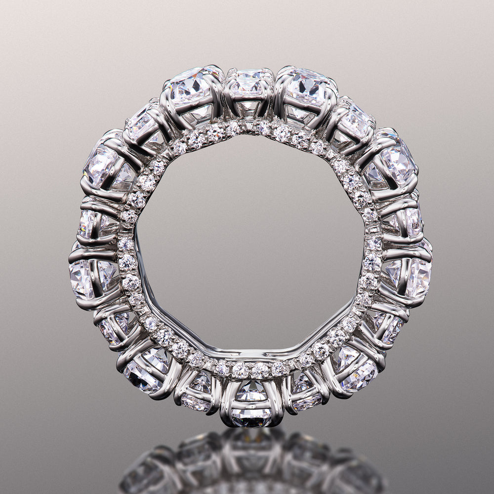 The Kusama Eternity Ring with 18KT White Gold / Lab / 15 Cut Diamond in 14KT White Gold / Lab / 15 view 3
