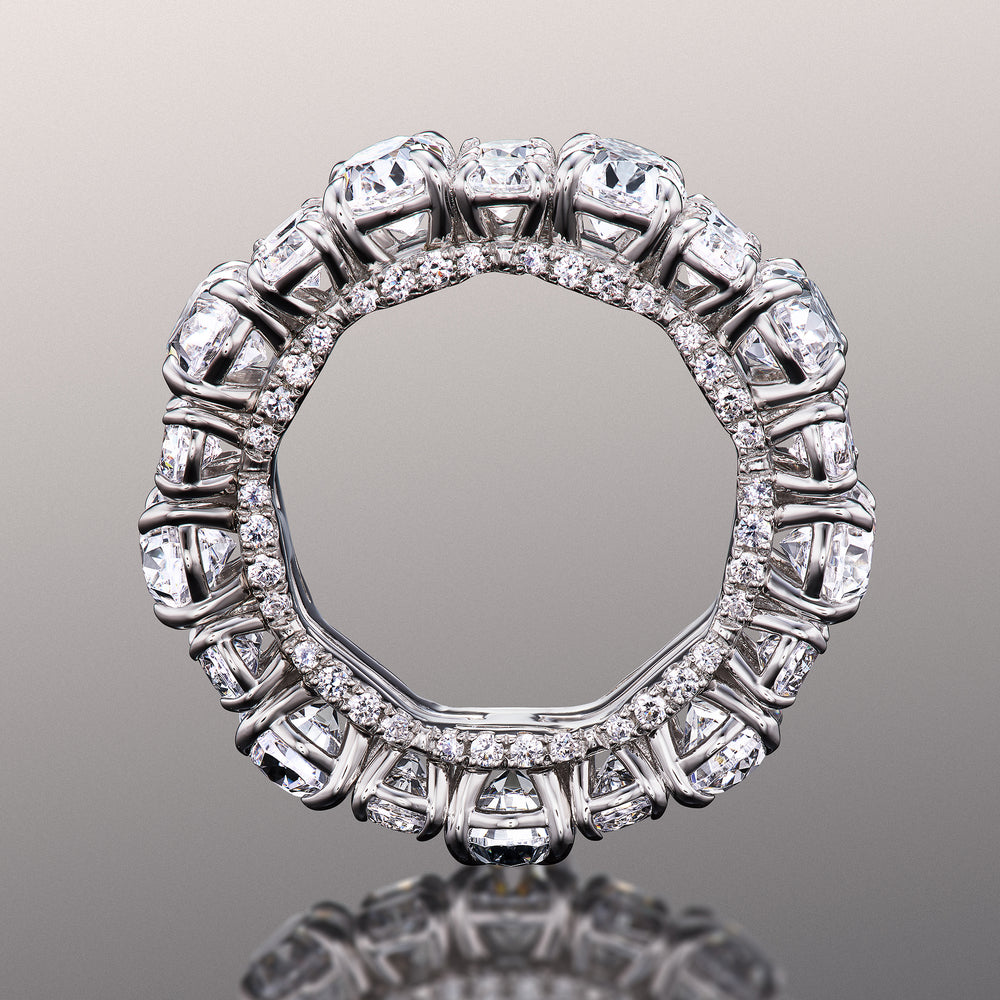 The Kusama Reserve Eternity Ring with Platinum / Natural / 15 Cut Diamond in 14KT Platinum / Natural / 15 view 2
