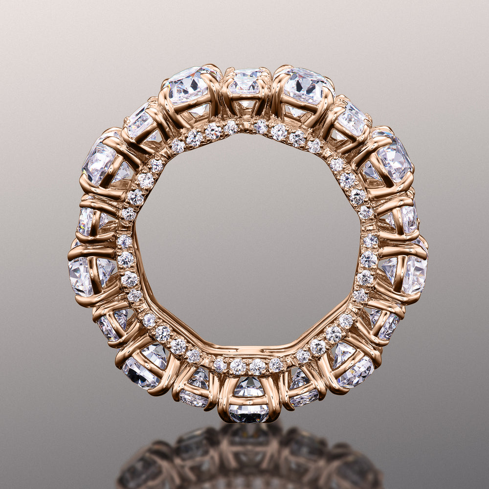 The Kusama Reserve Eternity Ring with 18KT Rose Gold / Natural / 15 Cut Diamond in 14KT Rose Gold / Natural / 15 view 2
