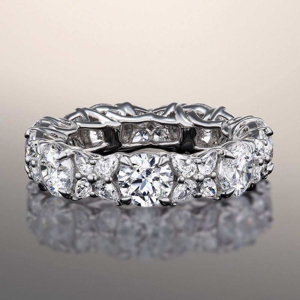 The Basquiat Reserve Eternity Ring with Platinum / Natural / 6 5/8 Cut Diamond in 14KT Platinum / Natural / 6 5/8 view 1
