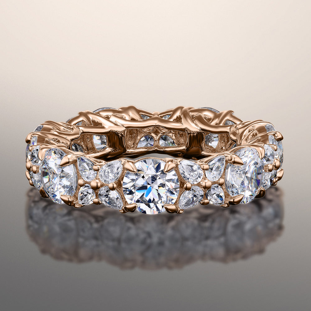 The Basquiat Reserve Eternity Ring with 18KT Rose Gold / Natural / 6 5/8 Cut Diamond in 14KT Rose Gold / Natural / 6 5/8 view 1
