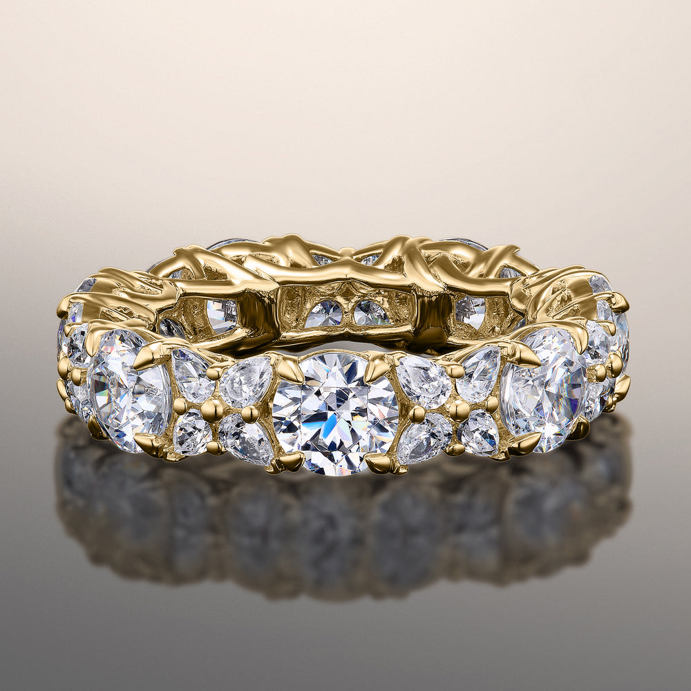 The Basquiat Reserve Eternity Ring with 18KT Yellow Gold / Natural / 6 5/8 Cut Diamond in 14KT Yellow Gold / Natural / 6 5/8 view 1
