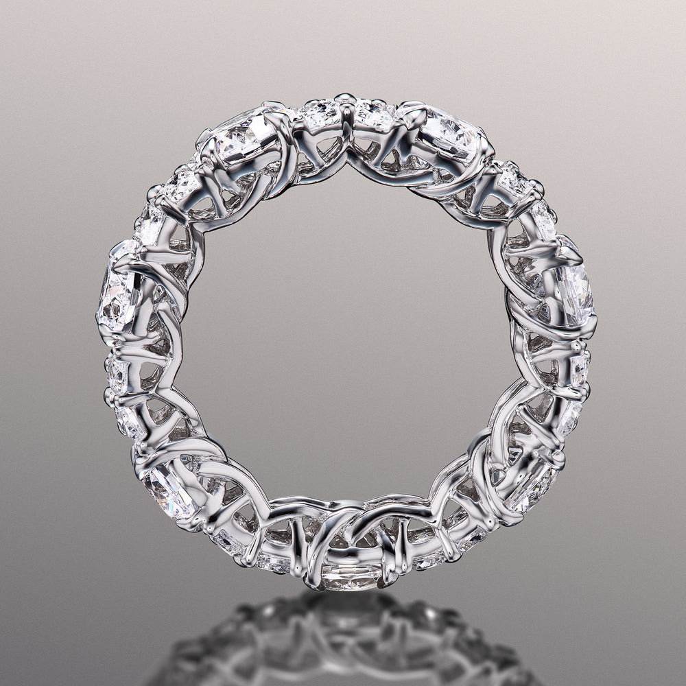 The Basquiat Reserve Eternity Ring with Platinum / Natural / 6 5/8 Cut Diamond in 14KT Platinum / Natural / 6 5/8 view 2
