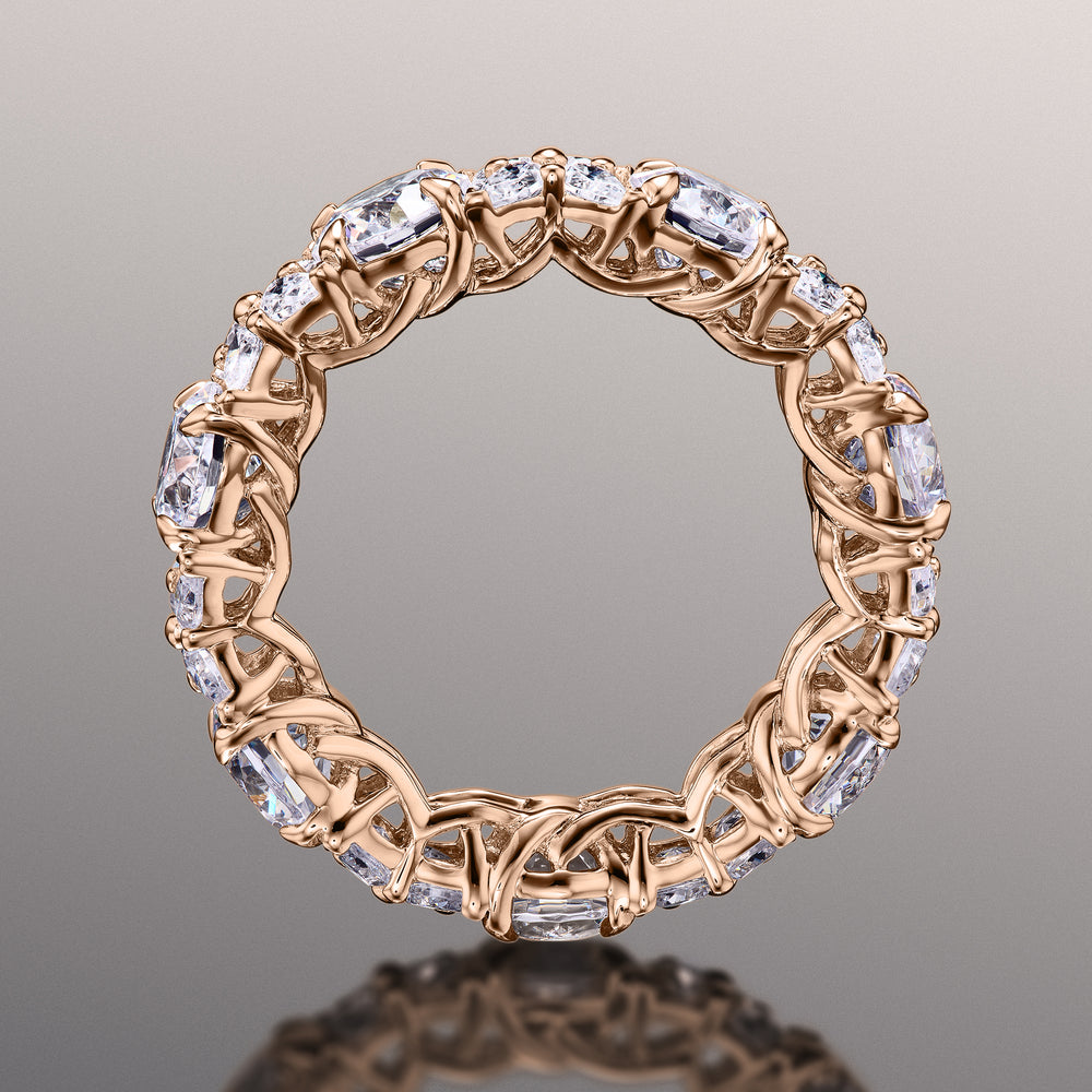 The Basquiat Reserve Eternity Ring with 18KT Rose Gold / Natural / 6 5/8 Cut Diamond in 14KT Rose Gold / Natural / 6 5/8 view 2
