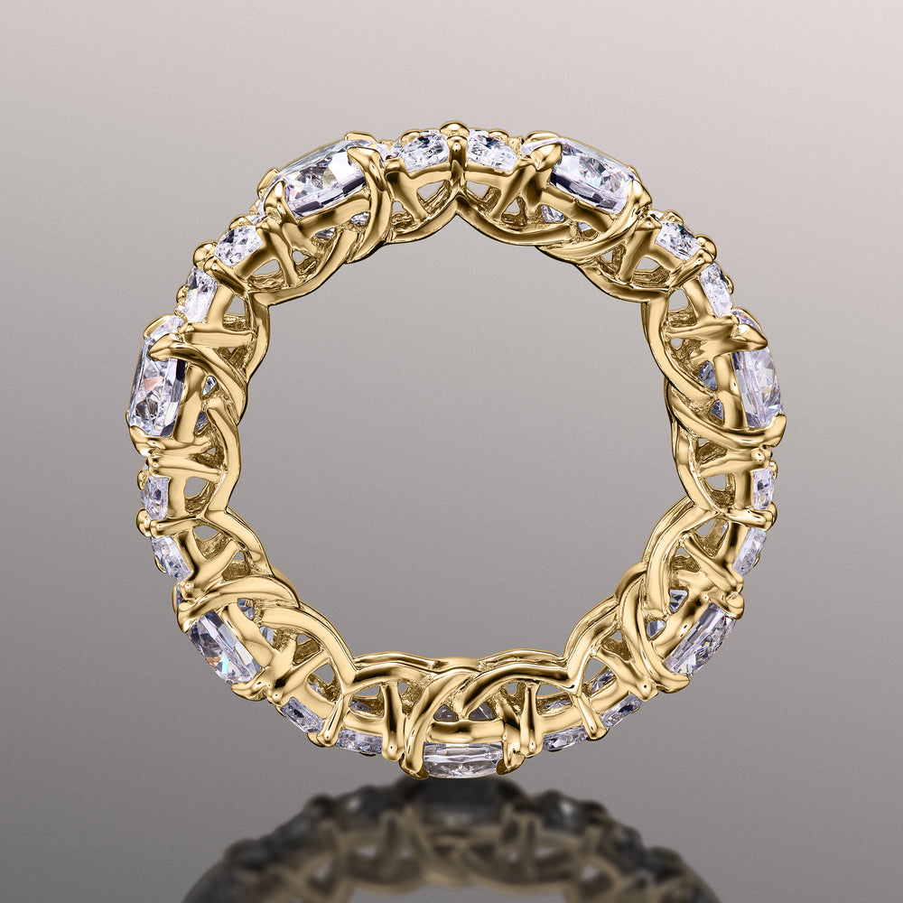 The Basquiat Reserve Eternity Ring with 18KT Yellow Gold / Natural / 6 5/8 Cut Diamond in 14KT Yellow Gold / Natural / 6 5/8 view 2
