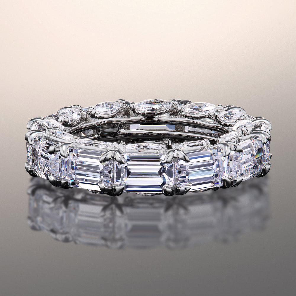 The Grün Eternity Ring with 18KT White Gold / Lab / 10 9/10 Cut Diamond in 14KT White Gold / Lab / 10 9/10 view 3
