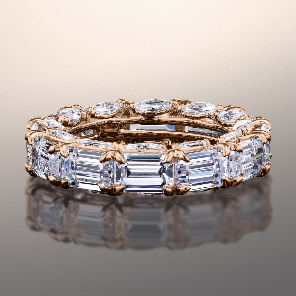 The Grun Reserve Eternity Ring with 18KT Rose Gold / Natural / 10 9/10 Cut Diamond in 14KT Rose Gold / Natural / 10 9/10 view 1
