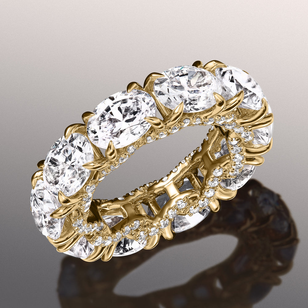 The Blake Reserve Eternity Ring with 18KT Yellow Gold / Natural / 10 3/4 Cut Diamond in 14KT Yellow Gold / Natural / 10 3/4 view 3
