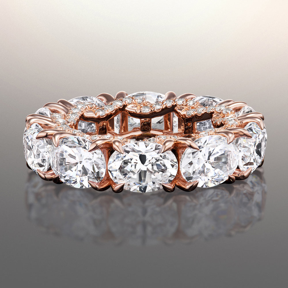 The Blake Reserve Eternity Ring with 18KT Rose Gold / Natural / 10 3/4 Cut Diamond in 14KT Rose Gold / Natural / 10 3/4 view 1
