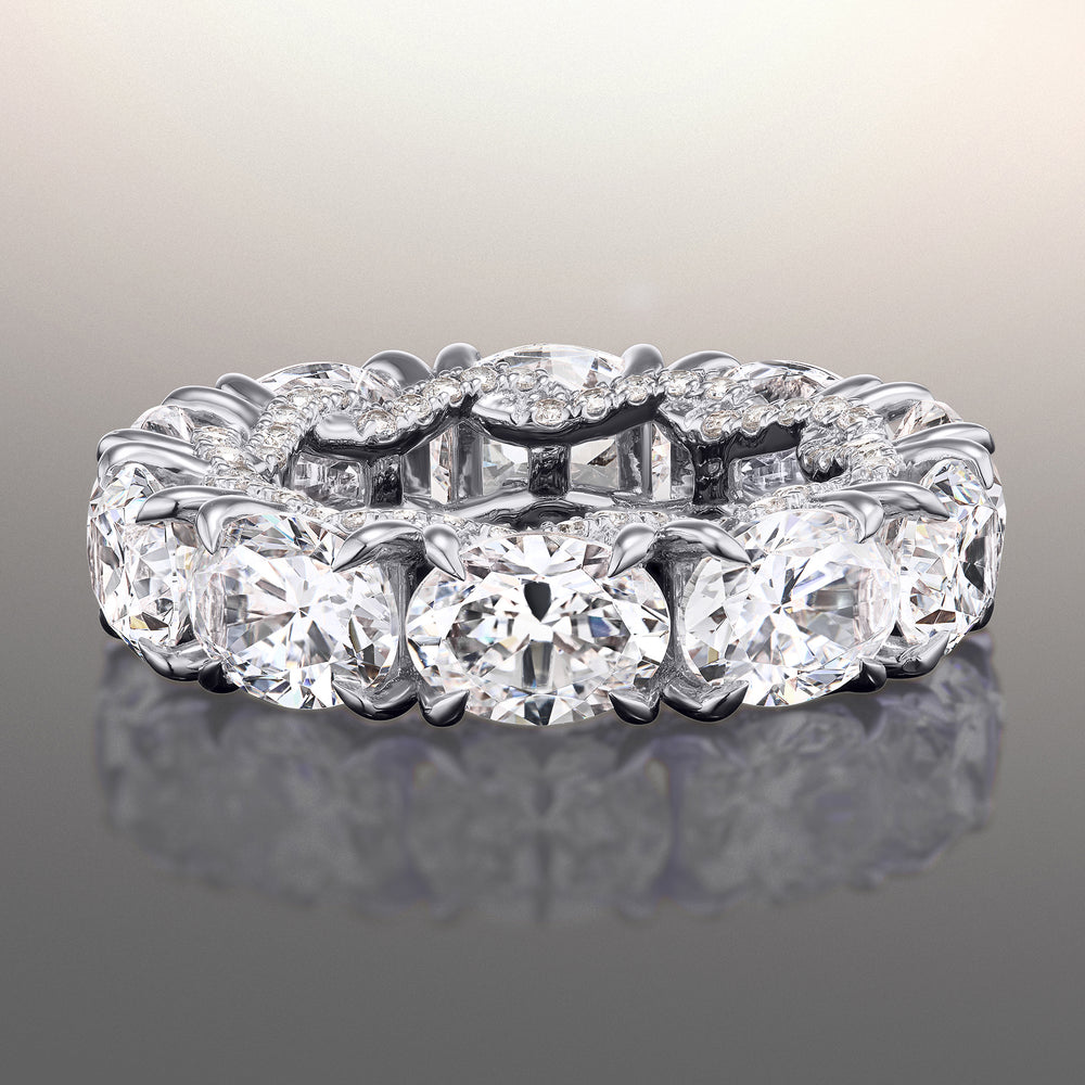 The Blake Reserve Eternity Ring with Platinum / Natural / 10 3/4 Cut Diamond in 14KT Platinum / Natural / 10 3/4 view 1
