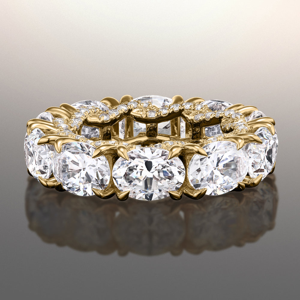 The Blake Reserve Eternity Ring with 18KT Yellow Gold / Natural / 10 3/4 Cut Diamond in 14KT Yellow Gold / Natural / 10 3/4 view 1
