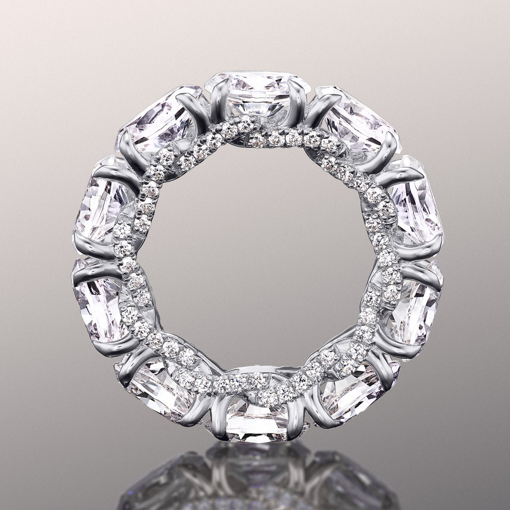 The Blake Reserve Eternity Ring with Platinum / Natural / 10 3/4 Cut Diamond in 14KT Platinum / Natural / 10 3/4 view 2
