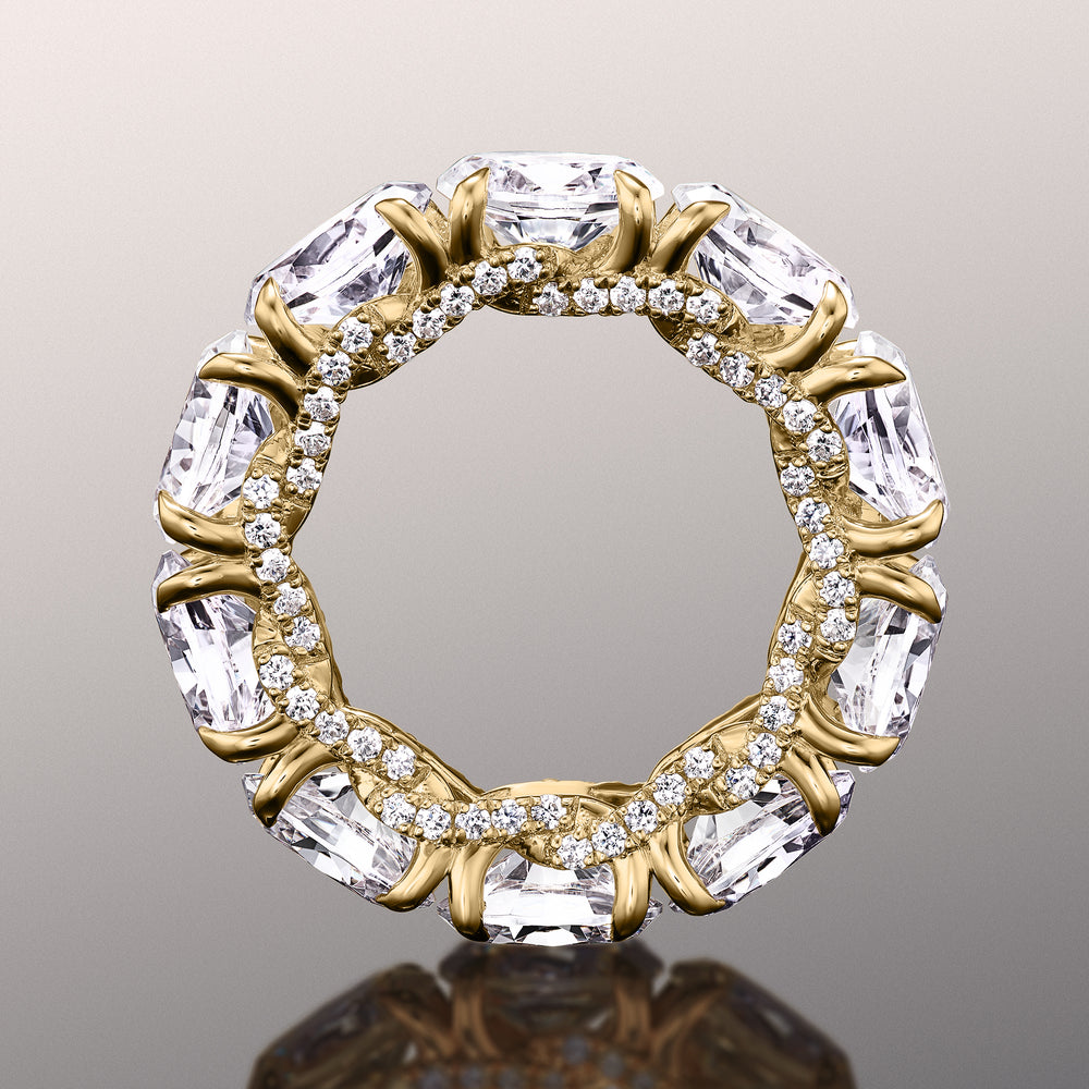 The Blake Reserve Eternity Ring with 18KT Yellow Gold / Natural / 10 3/4 Cut Diamond in 14KT Yellow Gold / Natural / 10 3/4 view 2
