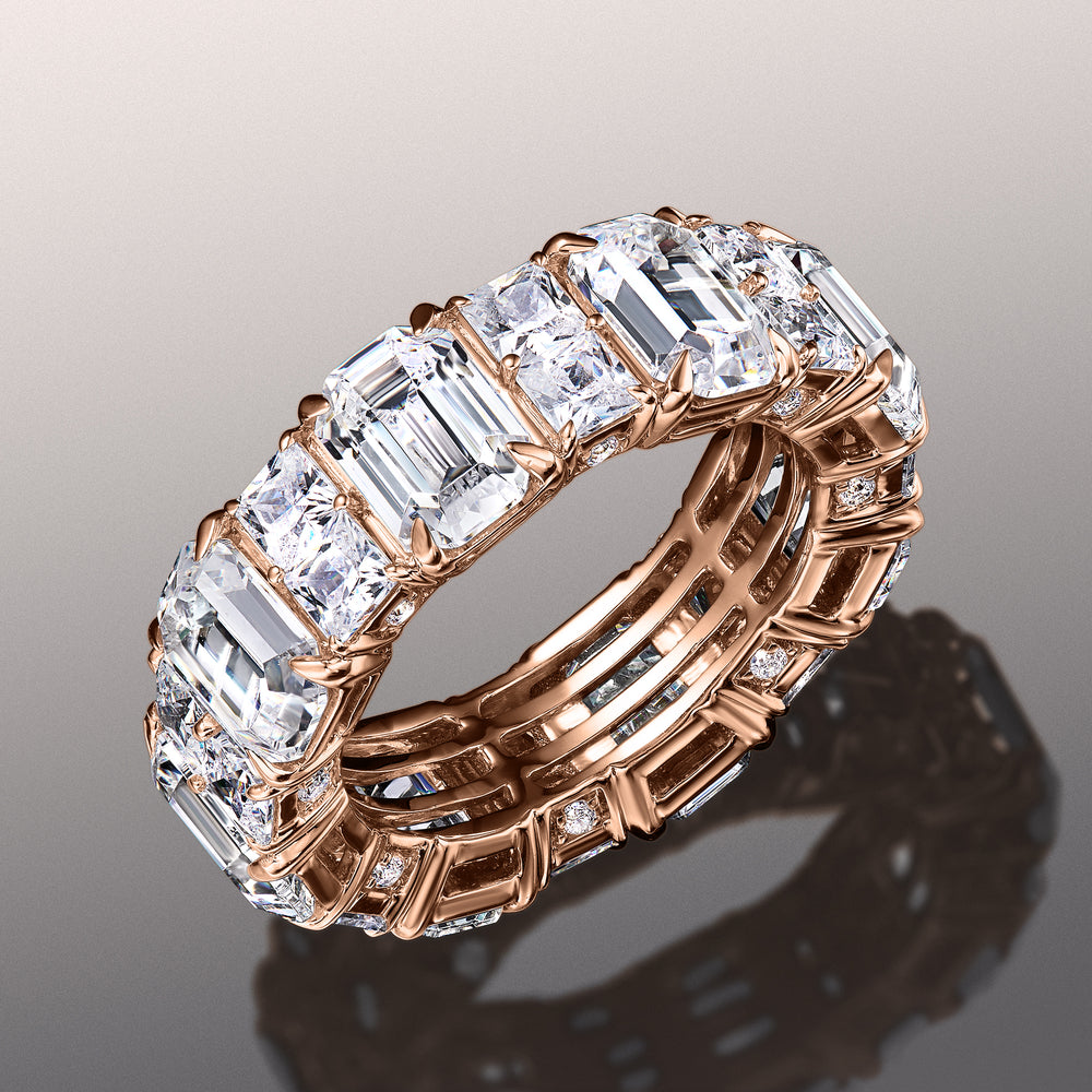 The Duveneck Reserve Eternity Ring with 18KT Rose Gold / Natural / 11 7/8 Cut Diamond in 14KT Rose Gold / Natural / 11 7/8 view 3
