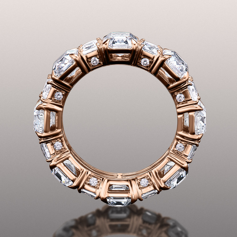 The Duveneck Reserve Eternity Ring with 18KT Rose Gold / Natural / 11 7/8 Cut Diamond in 14KT Rose Gold / Natural / 11 7/8 view 2
