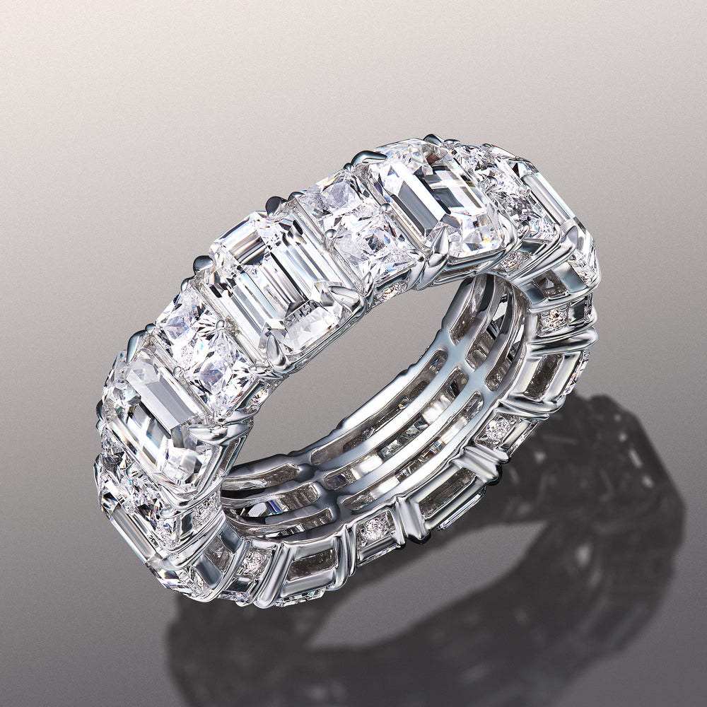 The Duveneck Reserve Eternity Ring with Platinum / Natural / 11 7/8 Cut Diamond in 14KT Platinum / Natural / 11 7/8 view 3
