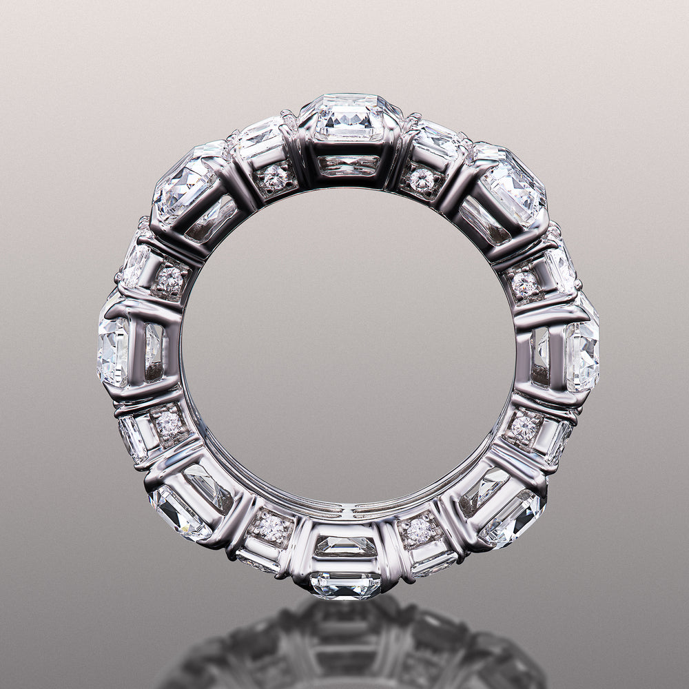 The Duveneck Reserve Eternity Ring with Platinum / Natural / 11 7/8 Cut Diamond in 14KT Platinum / Natural / 11 7/8 view 2
