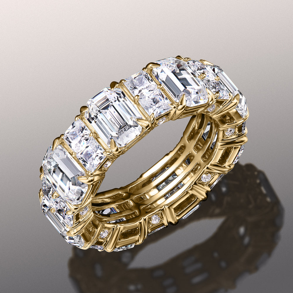 The Duveneck Reserve Eternity Ring with 18KT Yellow Gold / Natural / 11 7/8 Cut Diamond in 14KT Yellow Gold / Natural / 11 7/8 view 3
