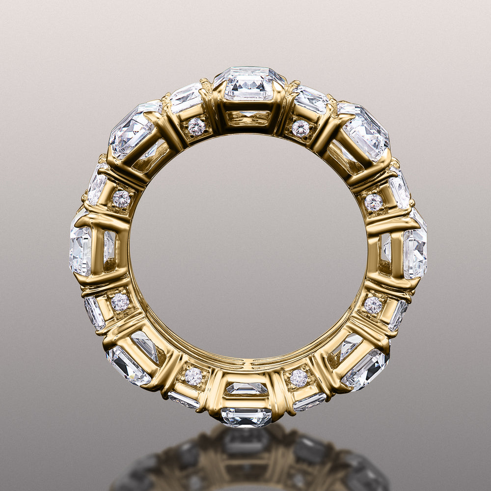 The Duveneck Reserve Eternity Ring with 18KT Yellow Gold / Natural / 11 7/8 Cut Diamond in 14KT Yellow Gold / Natural / 11 7/8 view 2
