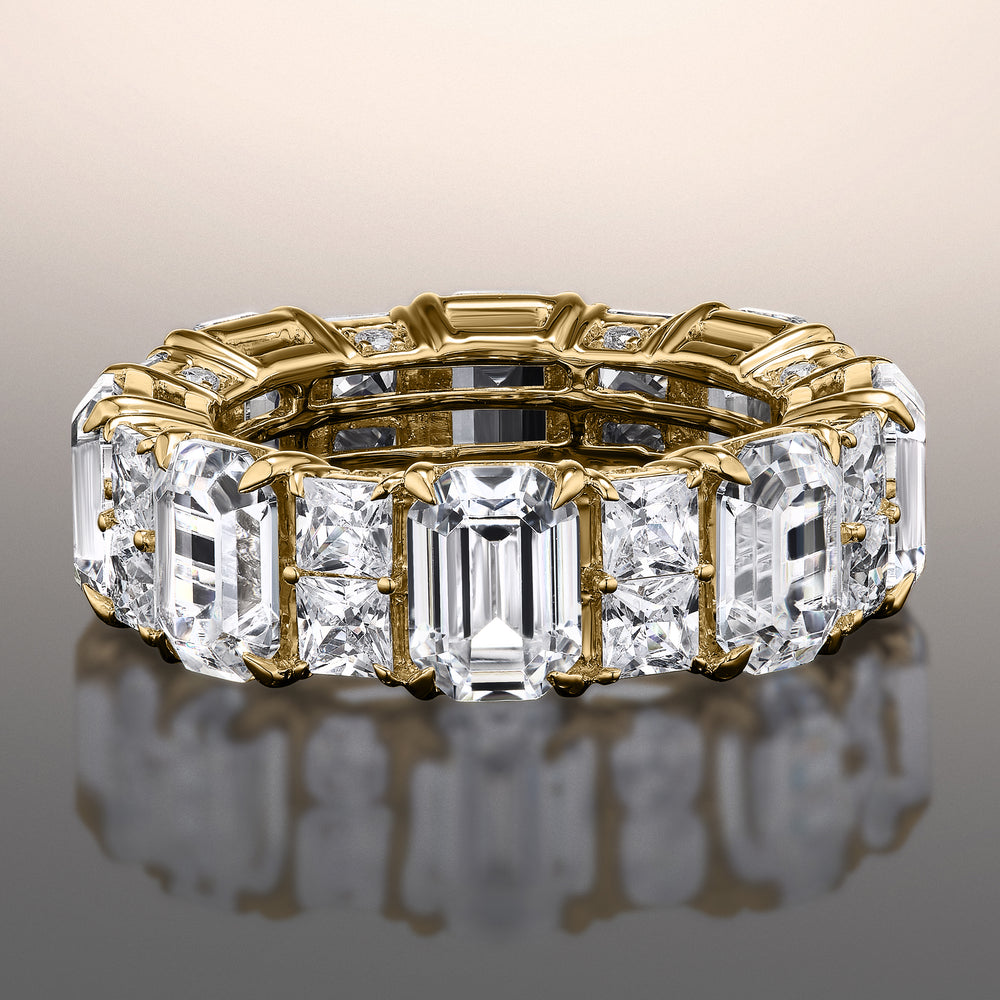 The Duveneck Reserve Eternity Ring with 18KT Yellow Gold / Natural / 11 7/8 Cut Diamond in 14KT Yellow Gold / Natural / 11 7/8 view 1
