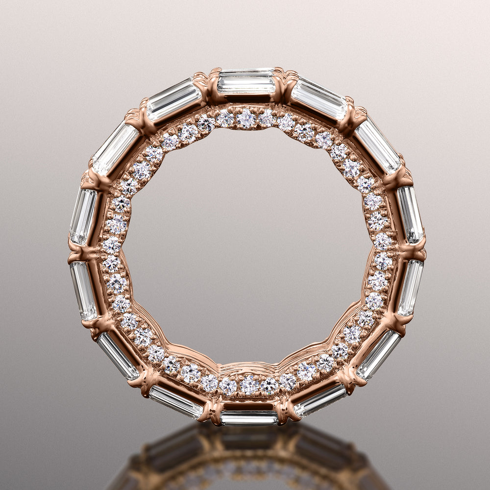 The Krasner Reserve Eternity Ring with 18KT Rose Gold / Natural / 14 3/4 Cut Diamond in 14KT Rose Gold / Natural / 14 3/4 view 2
