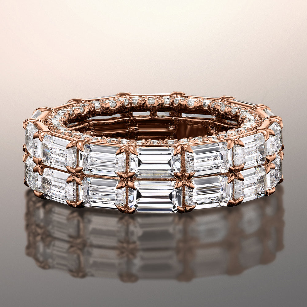 The Krasner Reserve Eternity Ring with 18KT Rose Gold / Natural / 14 3/4 Cut Diamond in 14KT Rose Gold / Natural / 14 3/4 view 1
