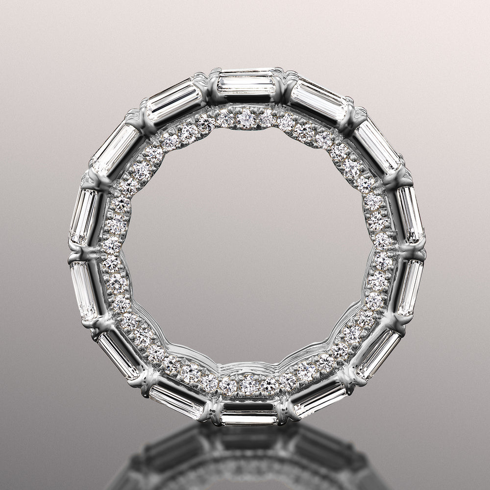 The Krasner Reserve Eternity Ring with Platinum / Natural / 14 3/4 Cut Diamond in 14KT Platinum / Natural / 14 3/4 view 2
