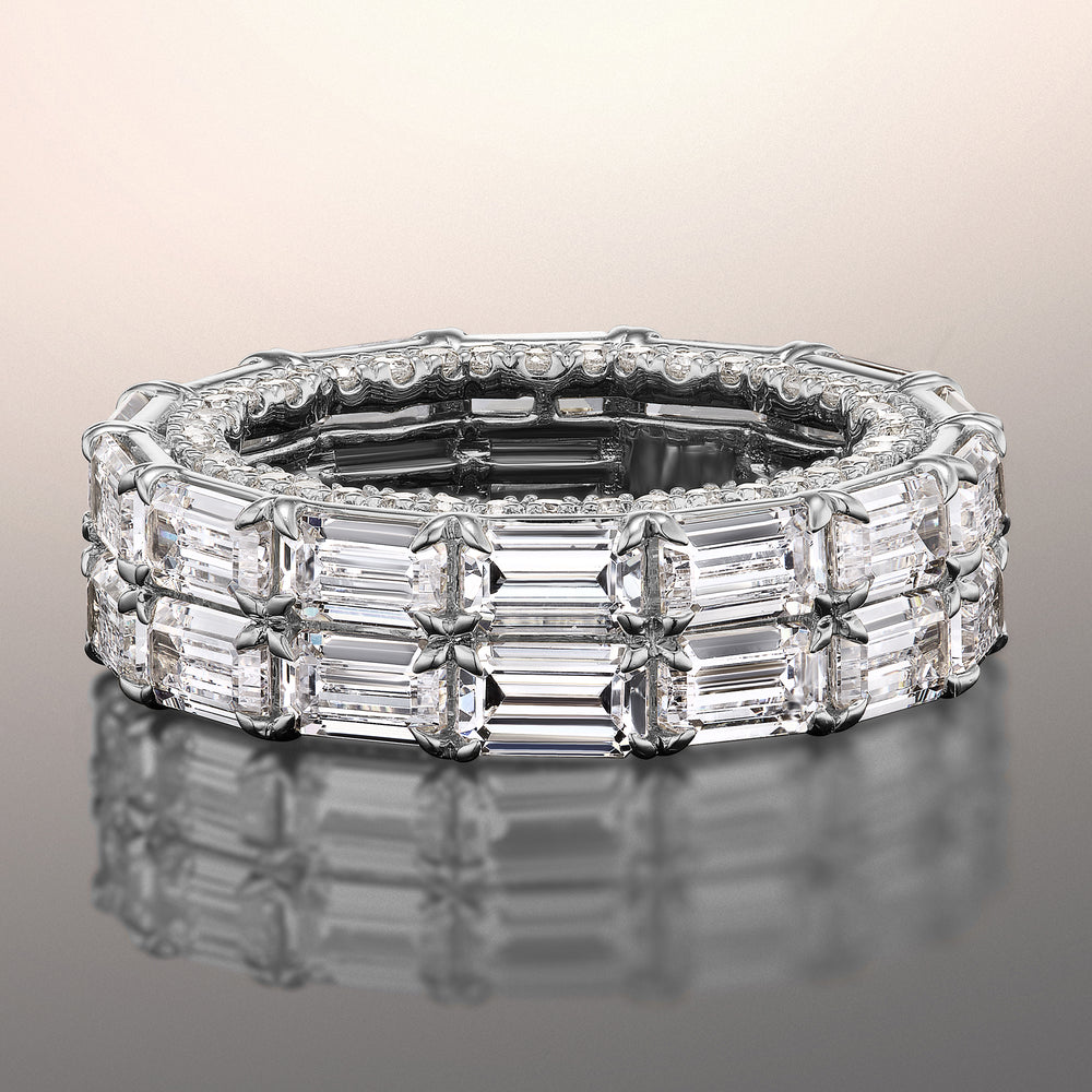 The Krasner Reserve Eternity Ring with Platinum / Natural / 14 3/4 Cut Diamond in 14KT Platinum / Natural / 14 3/4 view 1
