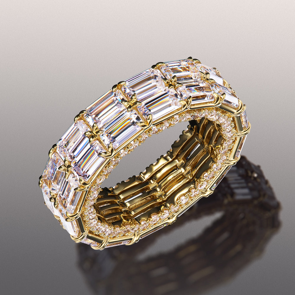 The Ingres Eternity Ring with 18KT Yellow Gold / Lab / 14 3/4 Cut Diamond in 14KT Yellow Gold / Lab / 14 3/4 view 1
