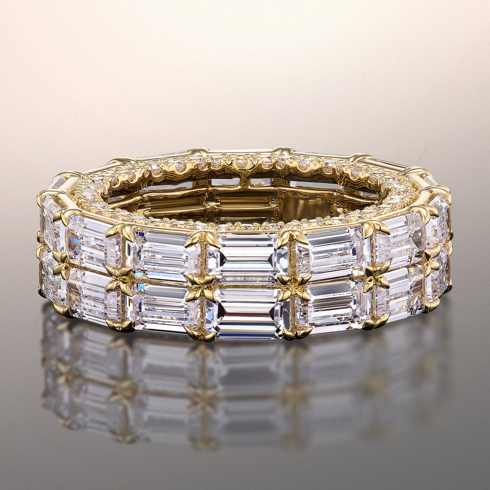 The Ingres Eternity Ring with 18KT Yellow Gold / Lab / 14 3/4 Cut Diamond in 14KT Yellow Gold / Lab / 14 3/4 view 2
