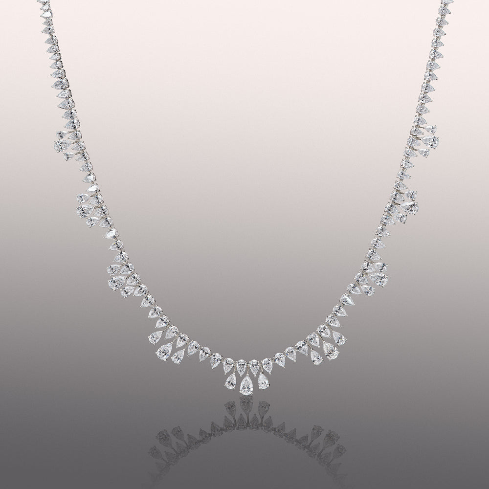 The Kensett Reserve Necklace with 18KT White Gold / Lab / 36 1/5 Cut Diamond in 14KT White Gold / Lab / 36 1/5 view 1

