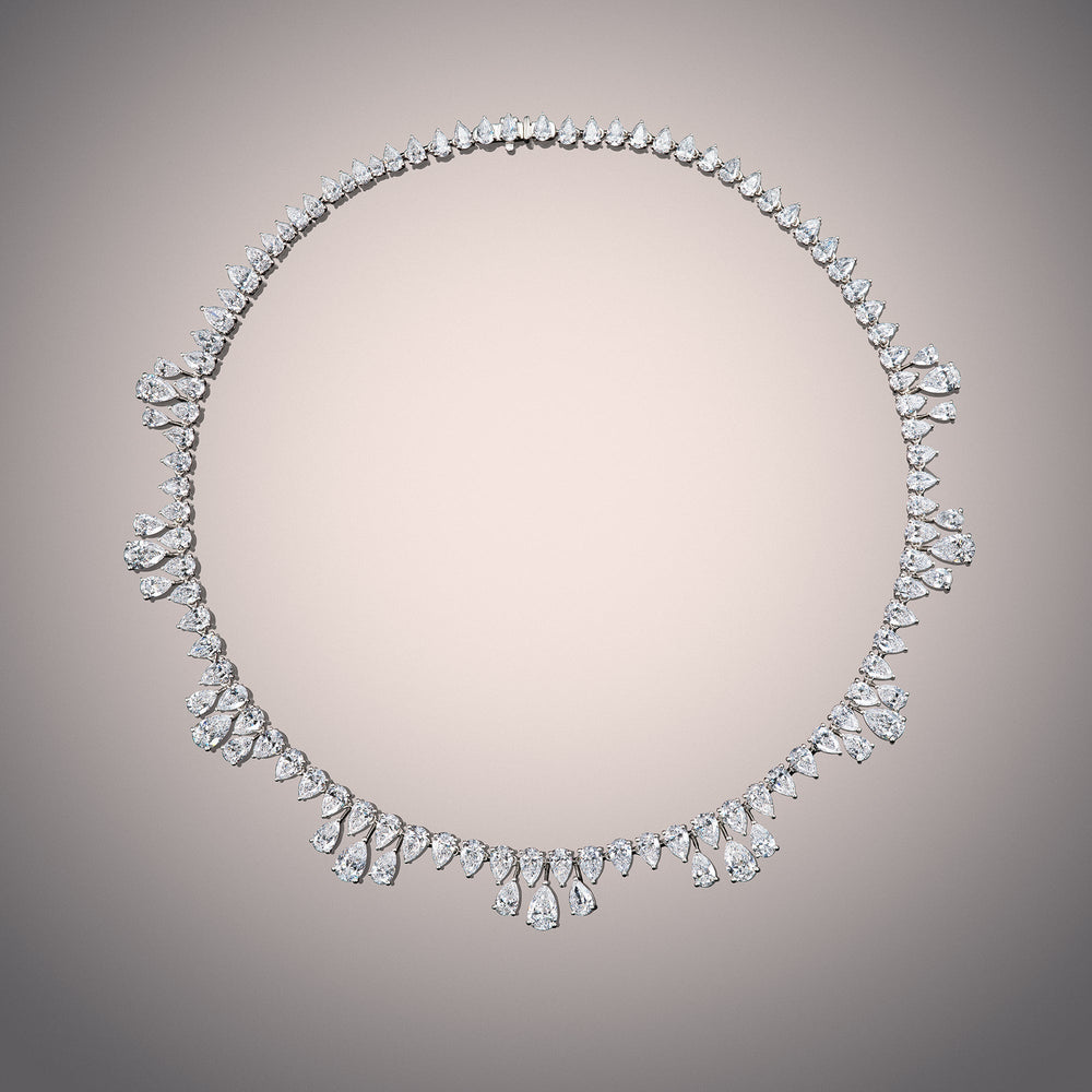 The Kensett Reserve Necklace with 18KT White Gold / Lab / 36 1/5 Cut Diamond in 14KT White Gold / Lab / 36 1/5 view 2
