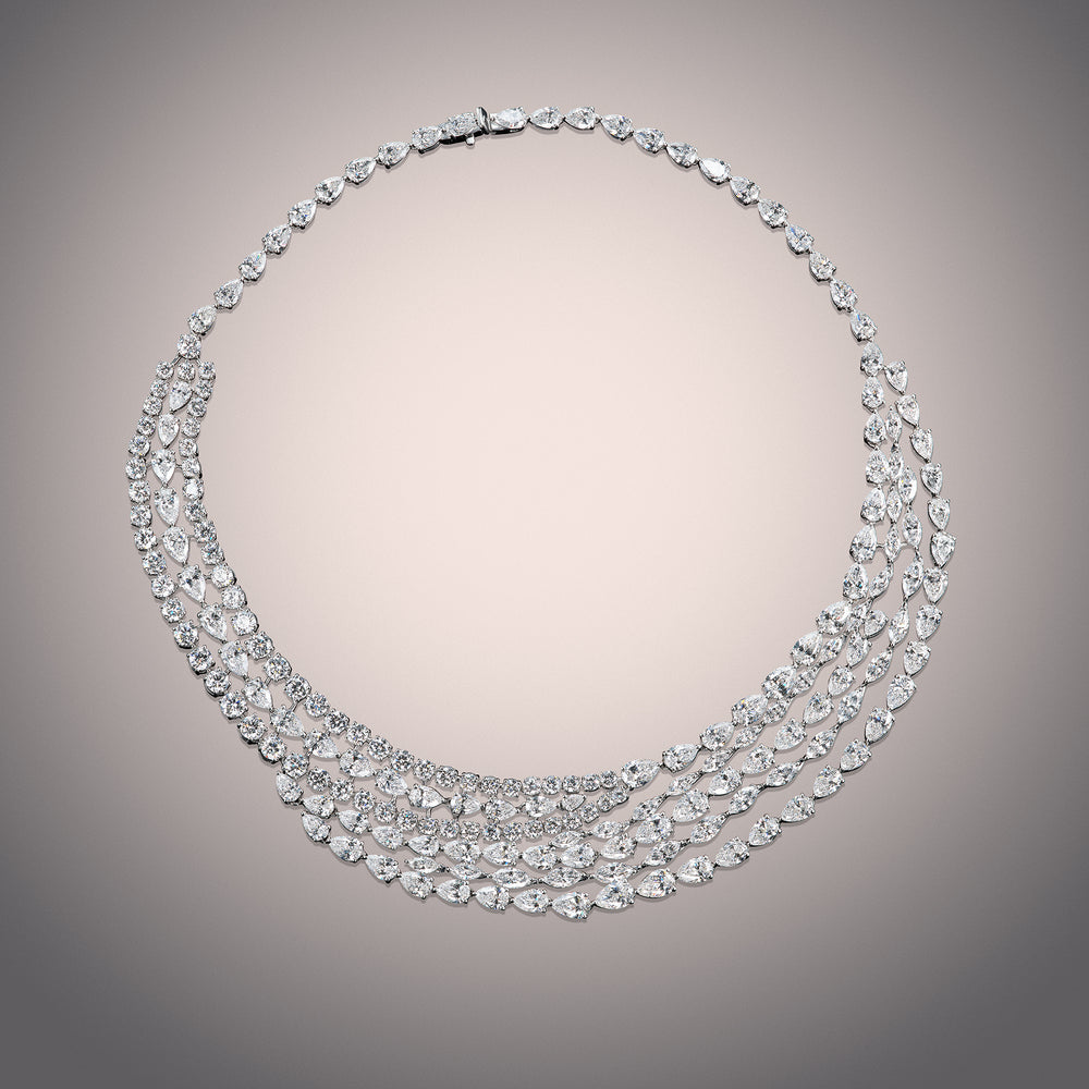 The Ernst Necklace with 18KT White Gold / Lab / 0 Cut Diamond in 14KT White Gold / Lab / 0 view 2
