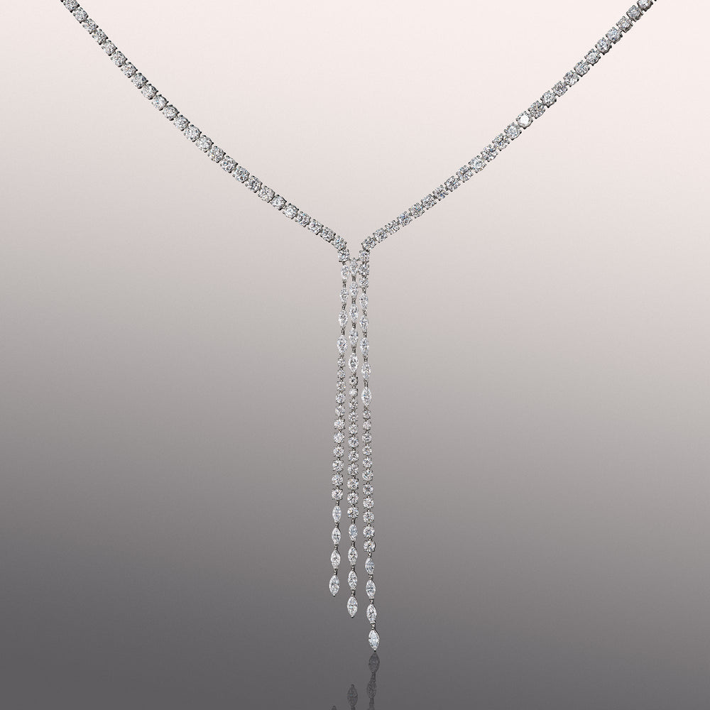 The Richter Reserve Necklace with 18KT White Gold / Lab / 44 7/8 Cut Diamond in 14KT White Gold / Lab / 44 7/8 view 1
