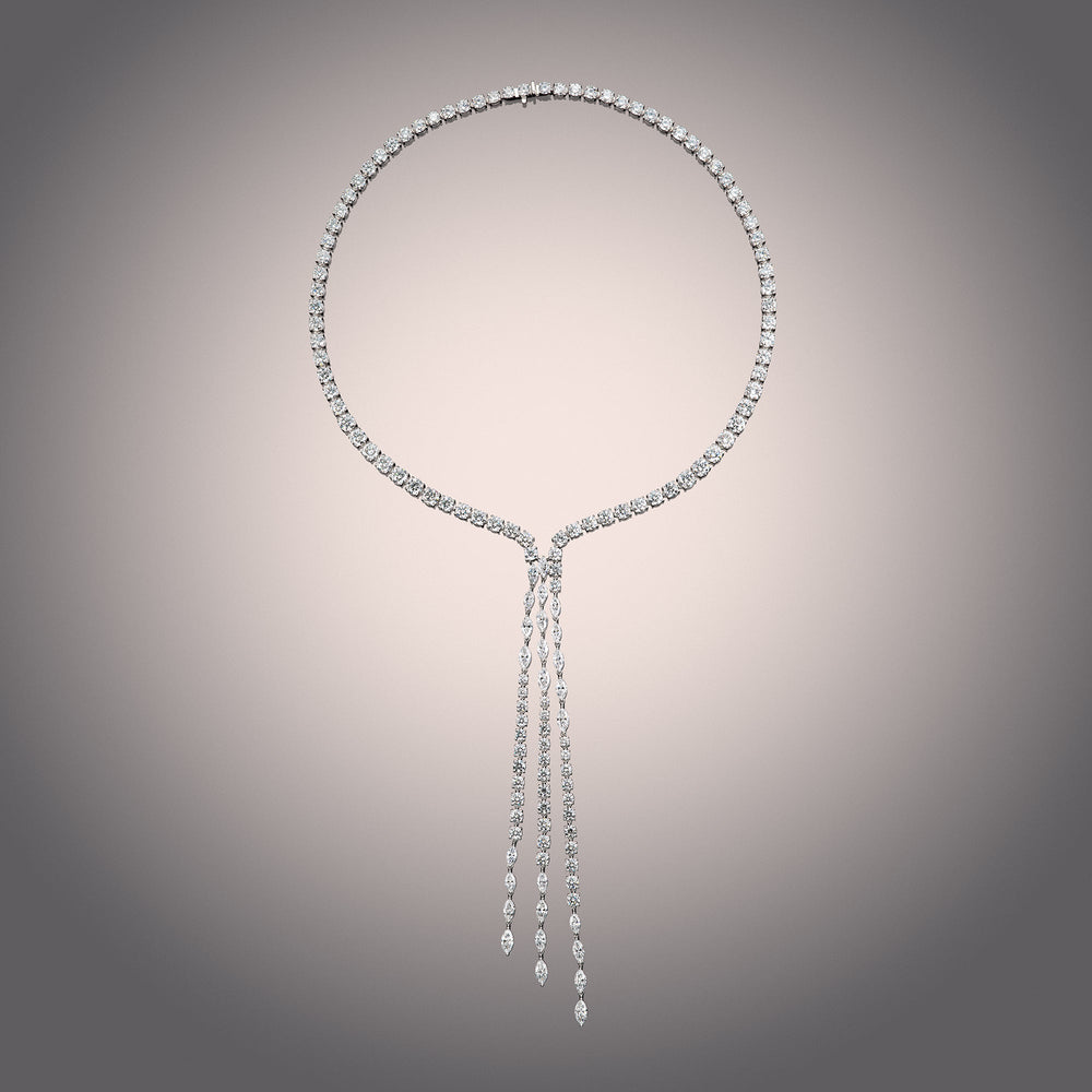 The Richter Reserve Necklace with 18KT White Gold / Lab / 44 7/8 Cut Diamond in 14KT White Gold / Lab / 44 7/8 view 2
